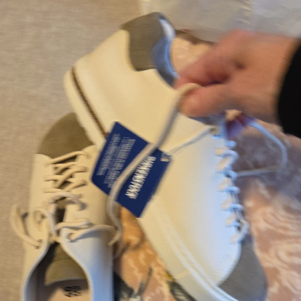 Birkenstock Cream and Gray Athletic Sneakers